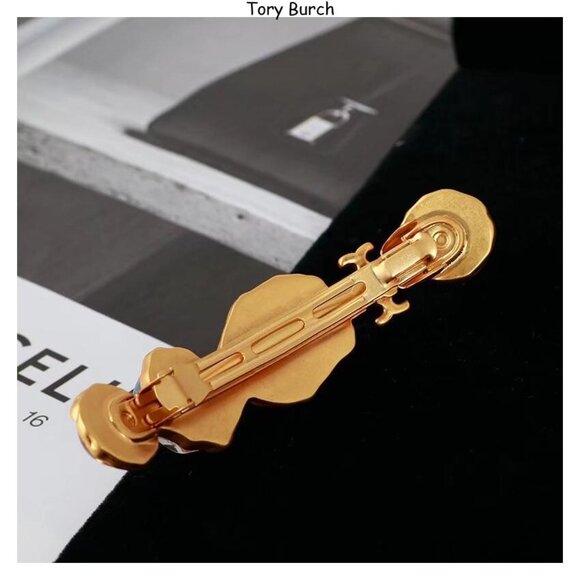 Tory Burch gold hair accessory hair clip - Picture 6 of 6